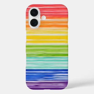 Case-Mate iPhone mit unordentlichen Regenbogenstre 16 Hülle