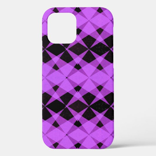 Case-Mate-iPhone: Schwarze und lila Sterne Case-Mate iPhone Hülle (Rückseite)