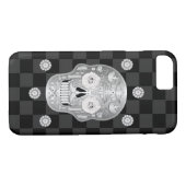 Case-Mate-iPhone von Chrome Calavera (White Rose) Case-Mate iPhone Hülle (Rückseite (Horizontal))