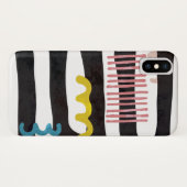 Case-Mate-iPhone X - Fall mit abstrakten schwarzen Case-Mate iPhone Hülle (Rückseite (Horizontal))