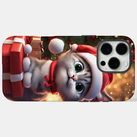 Case Mate Phone Case, Niedliches Kätzchen Weihnach (Rückseite (Horizontal))