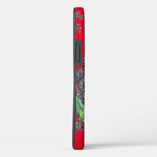 CASE-MATE TOUGH CUSTOM INITIAL RED ANTIQUE LACE iPhone HÜLLE (Rückseite / Rechts)