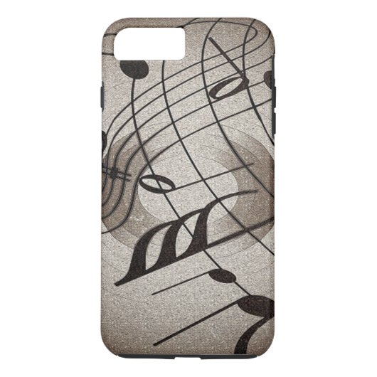 Case-Mate Tough iPhone 7 Plus Fall/Musiknoten Hülle (Rückseite)