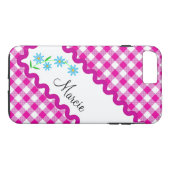 Case Mate Tough Plus iPhone 7 Case Pink Gingham (Rückseite (Horizontal))