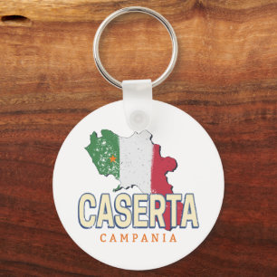 Caserta Italy Retro Campania Karte Vintag Souvenir Schlüsselanhänger