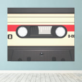 Casette Tape - Lila Leinwanddruck (Insitu (Holzboden))