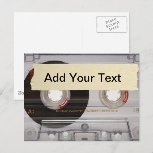Casette Tape Postkarte (Vorne/Hinten)