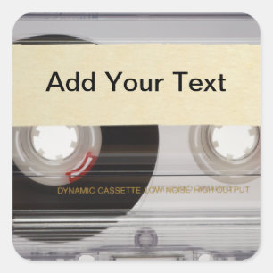 Casette Tape Quadratischer Aufkleber