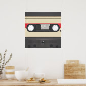 Casette Tape - Sunset Red Poster (Küche)