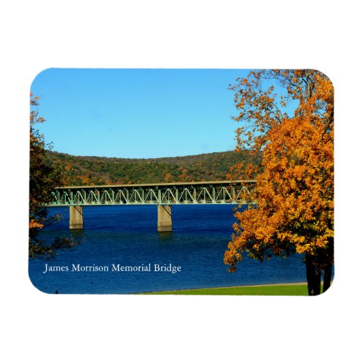 Casey Bridge farbenfrohe Herbstszene Souvenir Magnet (Horizontal)
