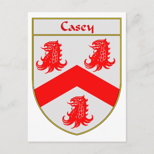 Casey Coat of Arms/Familienwappen Postkarte (Vorderseite)
