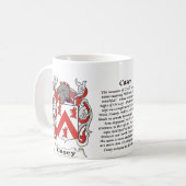 Casey Familien-Wappen Tasse (Vorderseite Links)