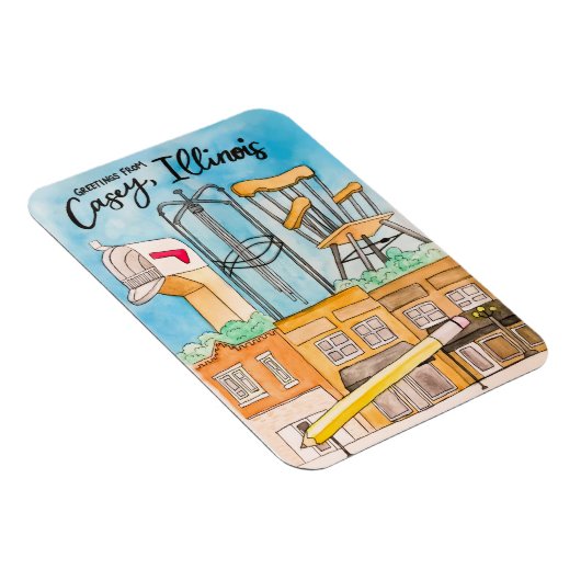 Casey, IL Magnet (Rechte Seite)