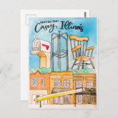 Casey, IL Postcard Postkarte (Vorne/Hinten)