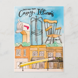 Casey, IL Postcard Postkarte