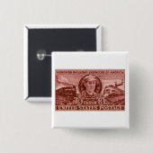 Casey Jones Briefmarke 1950 Button (Vorne & Hinten)