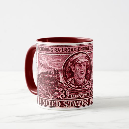 Casey Jones Eisenbahn-Ingenieur-Porto 1950 Tasse (Vorderseite Links)