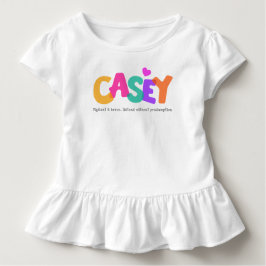 Casey Name bedeutet Girls Bubble Briefe Kleidung Baby Strampler