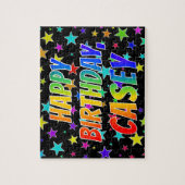 "CASEY" Vorname, Spaß "GLÜCKLICHER GEBURTSTAG" Puzzle (Vertikal)