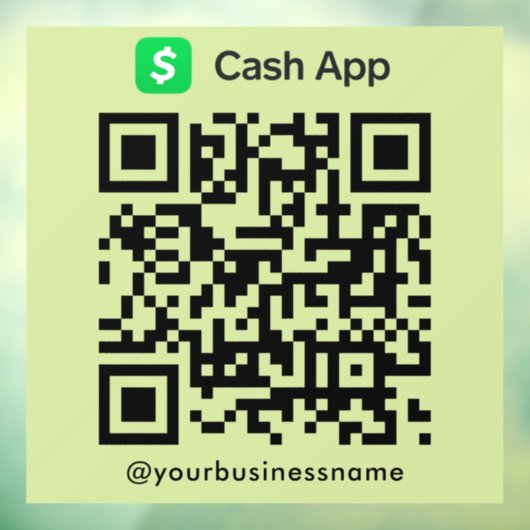 Cash App QR Code Payment Scan zur Bezahlung von Li Fensteraufkleber (Blatt 3)