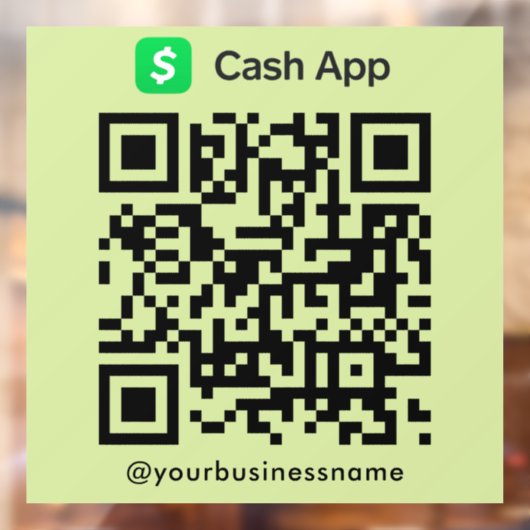 Cash App QR Code Payment Scan zur Bezahlung von Li Fensteraufkleber (Blatt 2)