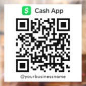 Cash App QR Code Payment Scan zur Bezahlung weiß Fensteraufkleber (Blatt 2)