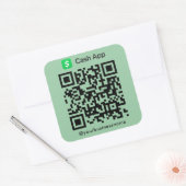 Cash App QR Code Payment Scan zur umweltfreundlich Quadratischer Aufkleber (Umschlag)