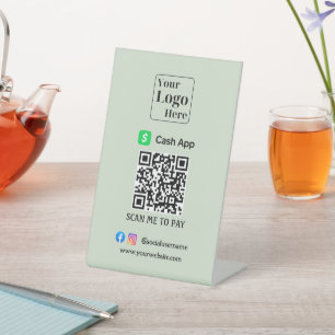 Cash App QR Code Pedestsign für Ihr Unternehmen Sockelschild