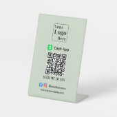Cash App QR Code Pedestsign für Ihr Unternehmen Sockelschild (Vorderseite)