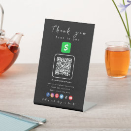 Cash App QR Code Vielen Dank, dass Sie scannen, um Sockelschild
