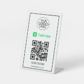 Cash App QR Code Zahlung Logo-Logo-kontaktlos Sockelschild (Vorderseite)
