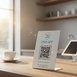 Cash App QR-Code Zahlungs-Scan zur Bezahlung Firme Sockelschild