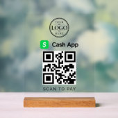 Cash App Scan to Pay Tischdisplay Acrylschild (Neutral)