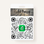 Cash App & Venmo QR Code Company Abzeichen Ausweis (Vorderseite)