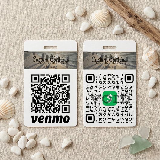 Cash App & Venmo QR Code Company Abzeichen Ausweis