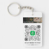 Cash App & Venmo QR Code Personalisierter Schlüsse Schlüsselanhänger (Vorderseite)