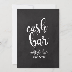 Cash-Bar erschwingliches Chalkboard-Hochzeitssymbo