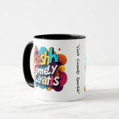 "Cash, Comedy, Sparkle" Tasse (Vorderseite Links)