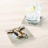 Cash Cow Glasuntersetzer (Schrägansicht)