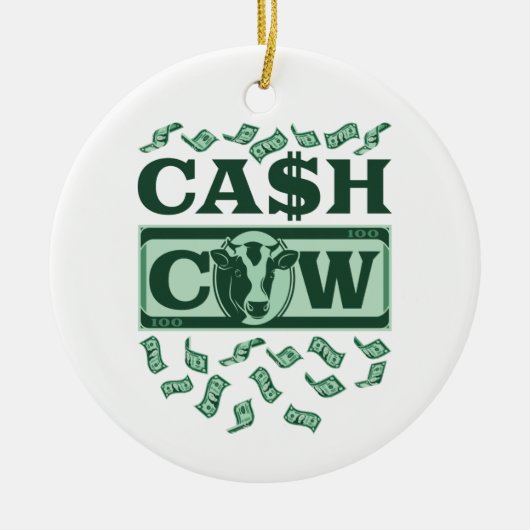 Cash Cow Keramik Ornament (Vorne)