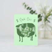 Cash Cow Postkarte (Stehend Vorderseite)