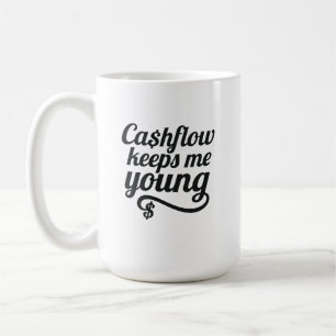 Cash Flow hält mich jung Premium Kaffeetasse
