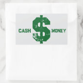 CASH GELD RECHTECKIGER AUFKLEBER (Tasche)