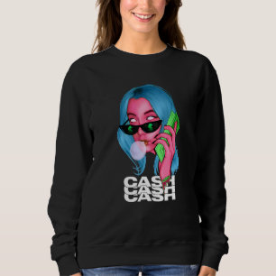 Cash Girl - traurige ästhetische Edgy Streetwear Sweatshirt
