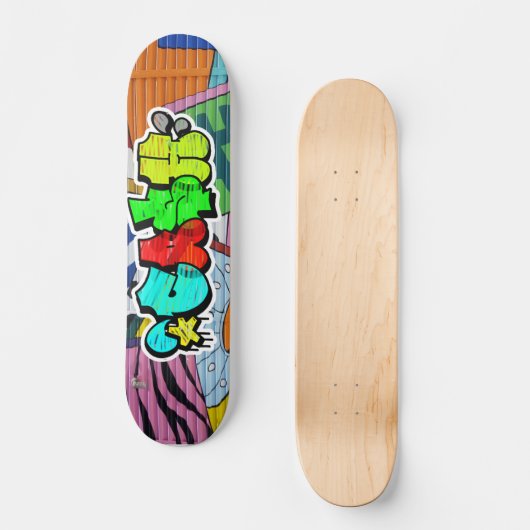 Cash Graffiti Custom Personalisierte Coole Skatebo Skateboard (Vorderseite)