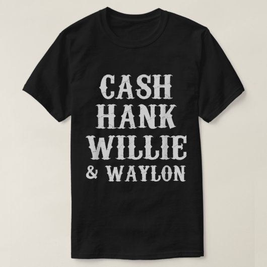 Cash Hank Willie und Waylon Country Music T-Shirt (Design vorne)