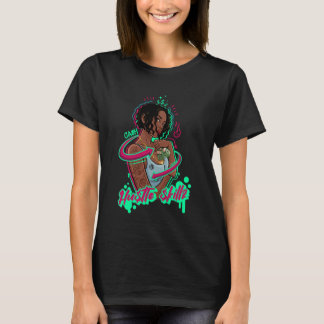 Cash Hustle Fähigkeiten Schwarze Melanin Frau, die T-Shirt