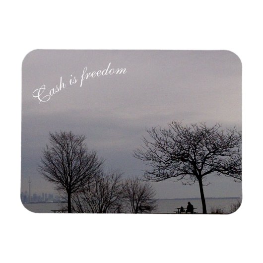 Cash ist Freiheit Flexible Magnet von RoseWrites (Horizontal)