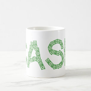 Cash Money Word Green Finanzen Kaffeetasse