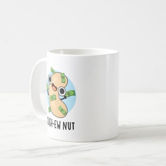 Cash-New Nut Nut Funny Cashew Nut Pun Kaffeetasse (Vorderseite Links)